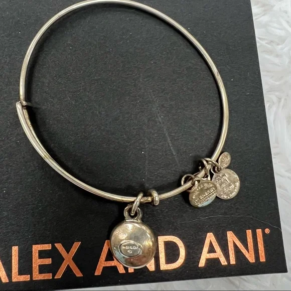 Alex and Ani Silver Ruby Bracelet Bangle, July Bracelet Bangle - Picture 2 of 3